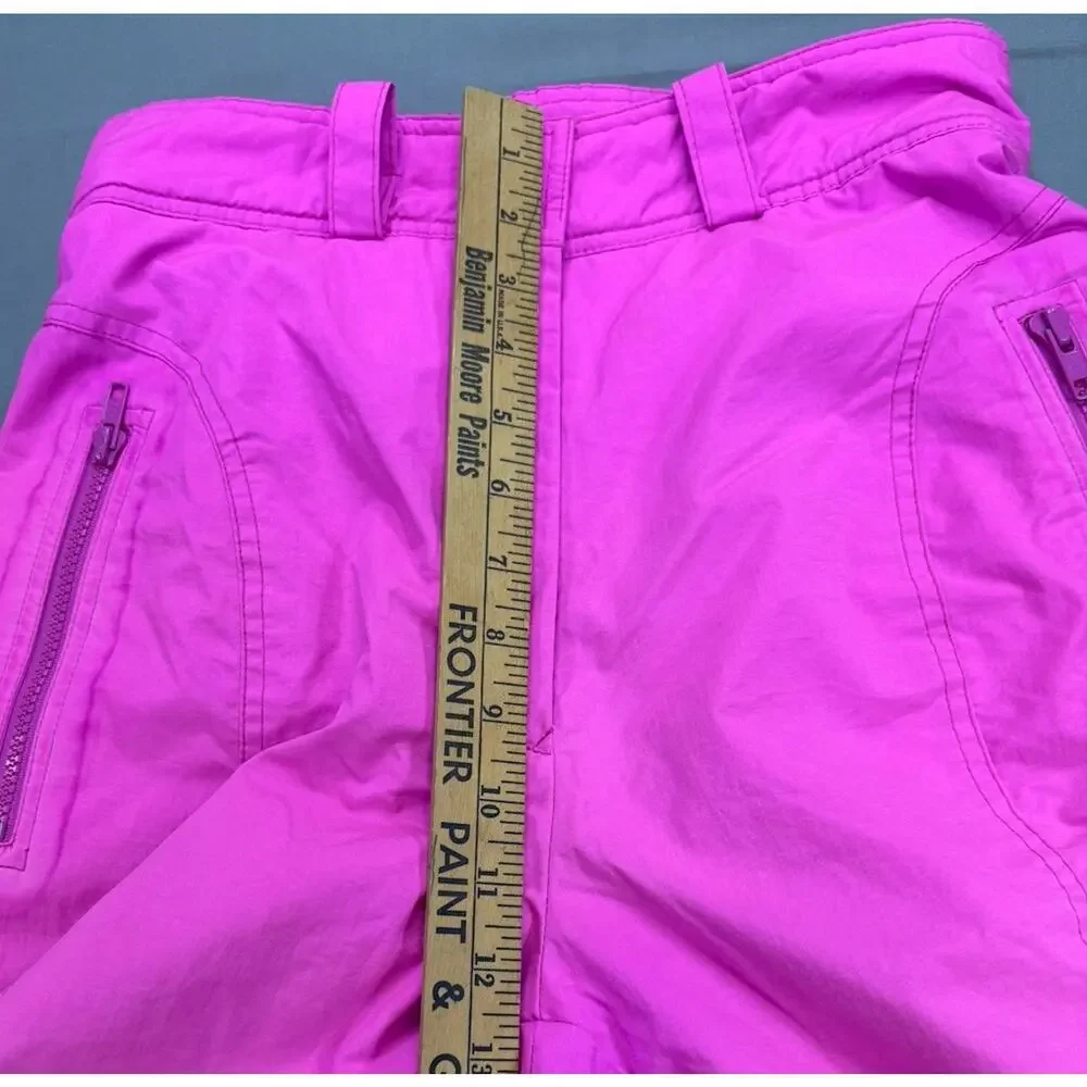 Vintage 80s 90s Tyrolia by Head Neon Hot Pink Ski Snow Pants Girl’s 10 Celtech - Picture 4 of 12